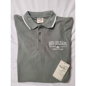 Pacific & Co New Orleans French Quarter Olive Green Polo Shirt XL NWT